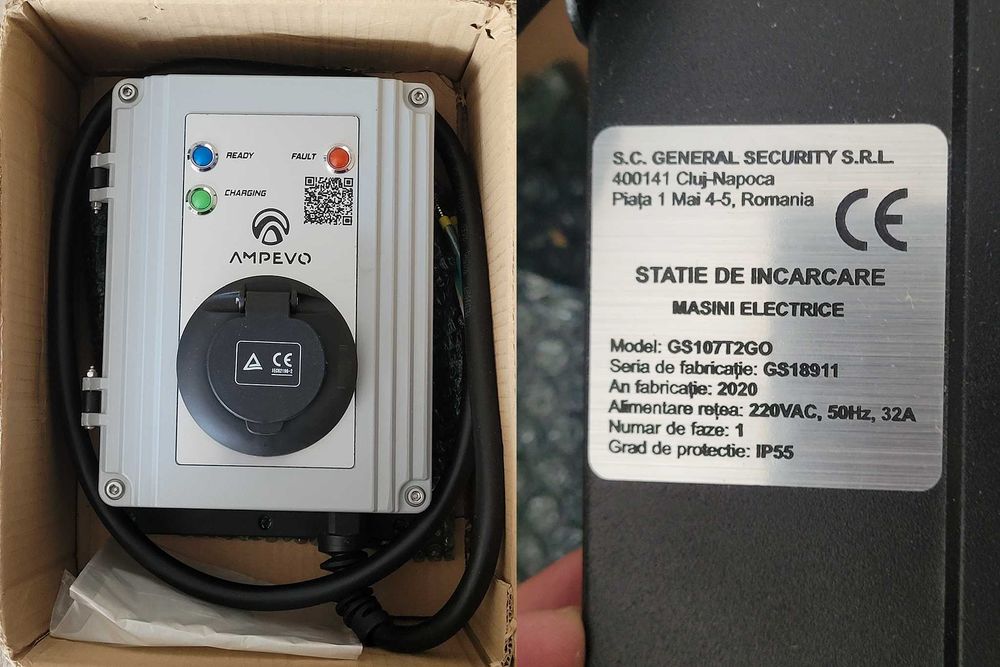 Statie incarcare auto electrice de exterior 7,4kW, 32Amperi