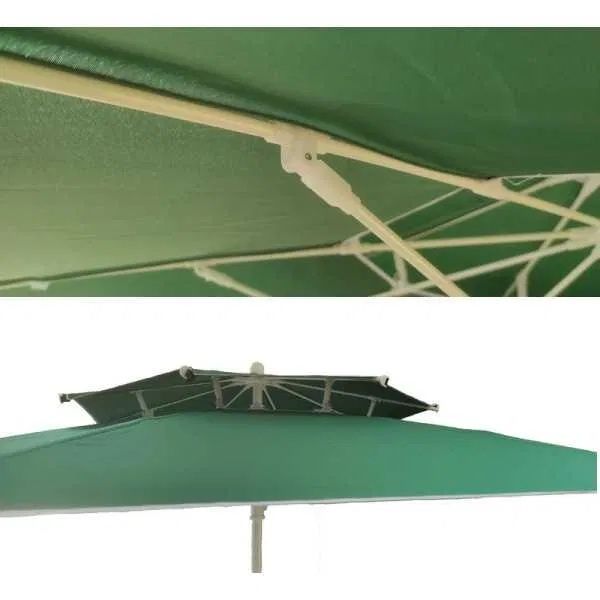 Плажен / градински чадър с двоен таван против вятър