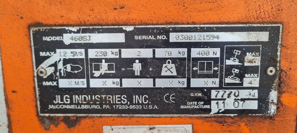 Nacela telescopica de 16m  jlg sj460