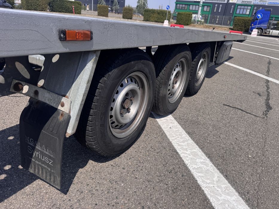 Trailer dublu 9m remorca 3,5t platforma auto