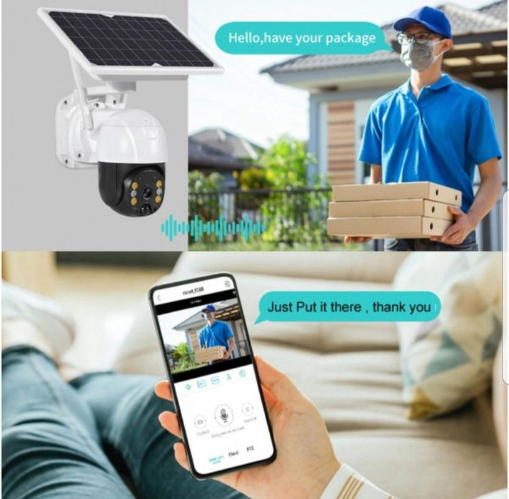 Camera supraveghere 4G cu panou solar si cartela 1080P