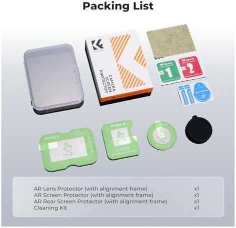 Нов K&F AR протектор стъкло 9H за DJI Osmo Action 6 екран + обектив