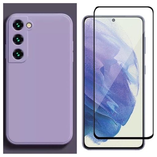 Husa Alcantara Case si Folie Sticla Samsung S25 S24 S23 S21 S20 FE