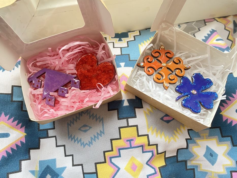 Этно брошь ручная работа