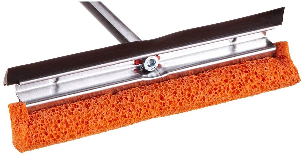 Racleta spalat geamuri auto, Carpoint, cu burete si lamela cauciucata, latime 22cm , maner metalic de 60cm