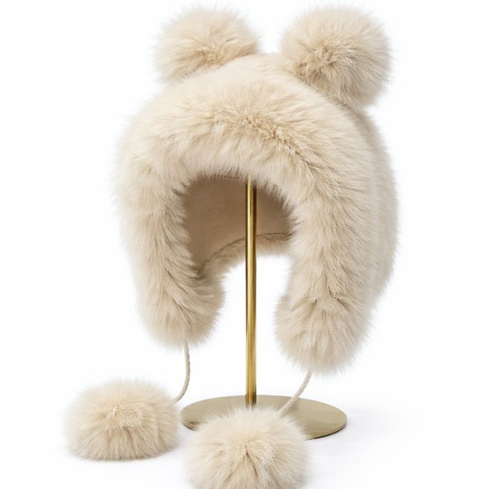 Супер сладка дамска пухкава шапка ! Различни цветове , пух