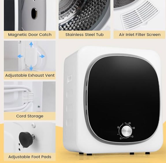 Подвижна мини вентилирана сушилня Costway 800w