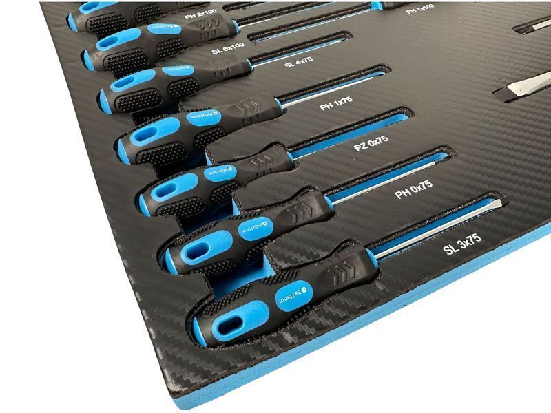 Модул за шкаф за инструменти с професионални отвертки, 21 части gebo t