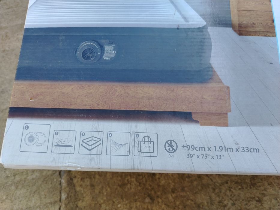 Intex Saltea Gonflabilă de Camping Single cu Pompă Electrică Integrată