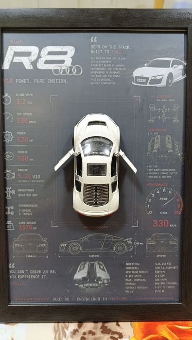 Audi R8 — эксклюзивная интерьерная композиция ручной работы | 3D-дизай