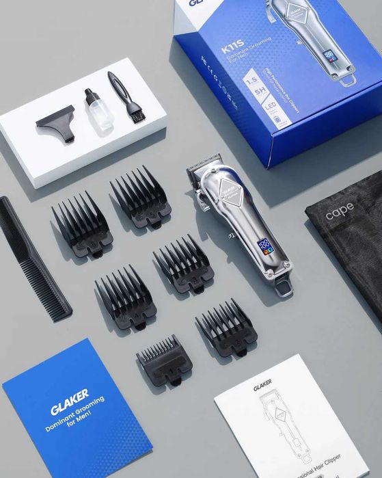 Машинка за подстригване, тример със 6 приставки  за мъже от  GLAKER