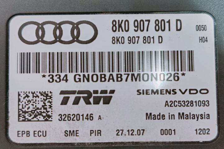Modul frana de mana 8K0907801D Audi A4 B8/8K