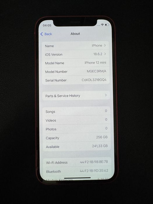 Iphone 12 mini 256GB RED
