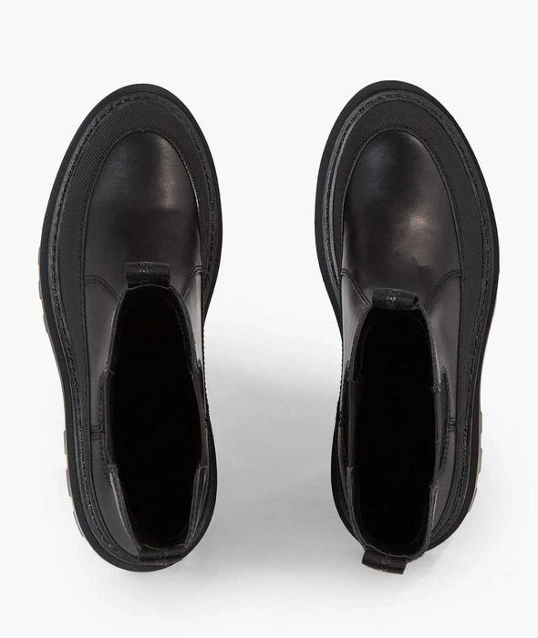 calvin klein ghete de piele cu platforma