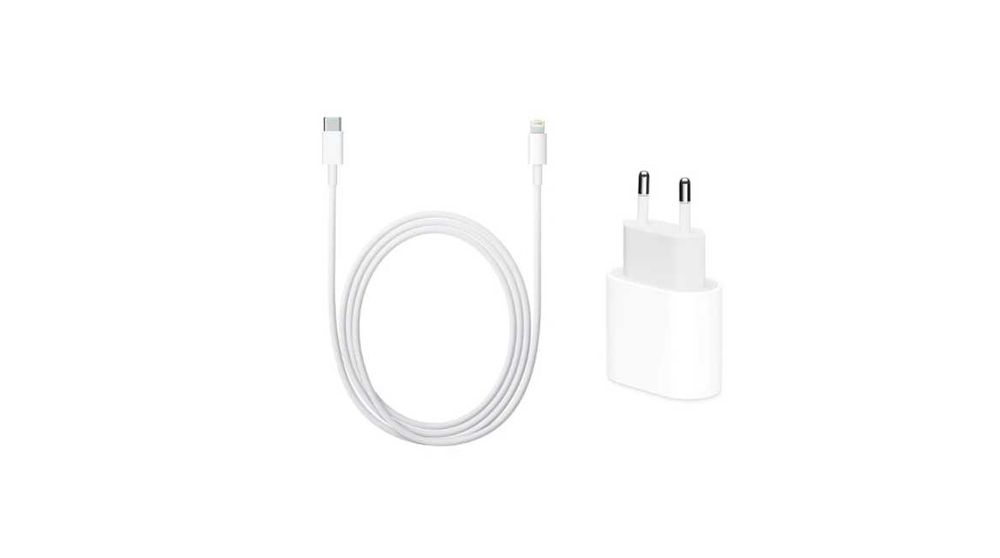 Incarcator si cablu de incarcare USB C- Lightning, iPhone, 25W, alb
