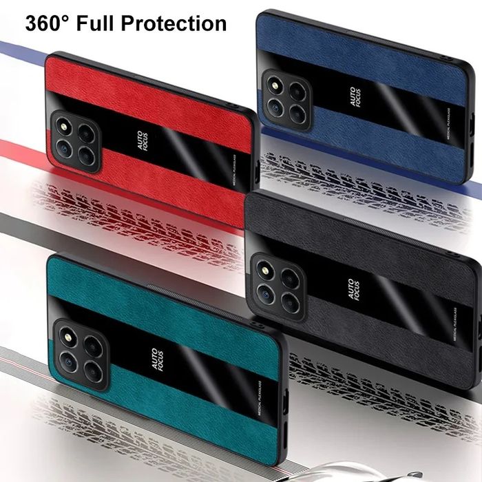 Honor 70 Lite 5G / X8 5G / PORSCHE Кожен кейс гръб с пръстен