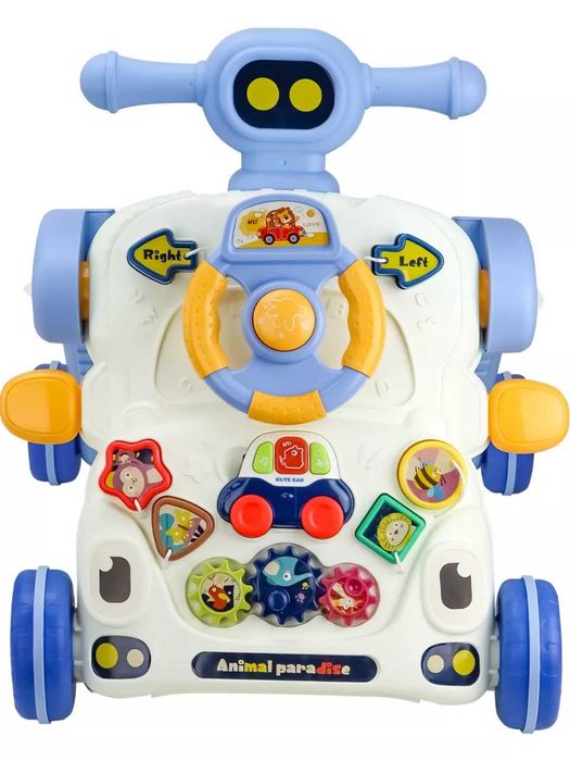 Детские ходунки-каталка 5 в 1 с развивающей панелью