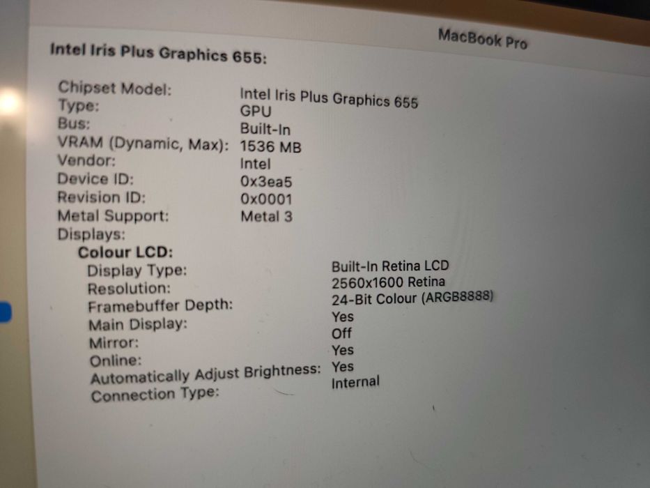 Macbook Pro 13 2018 i7 16GB RAM 2TB