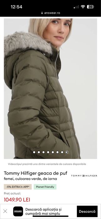 Geaca dama tommy hilfinger