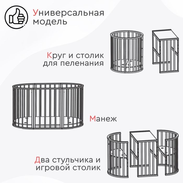 Кроватька-трансформер “Tomix Flora”