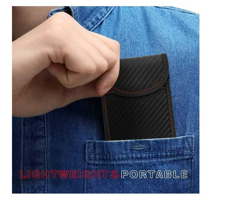 Калъф за ключове KEYLESS-GO RFID защита – блокиране на сигнал, карбон дизайн
