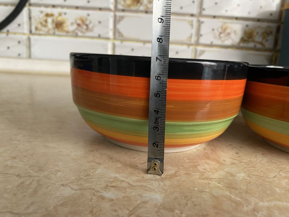 Посуда керамика, радуга .