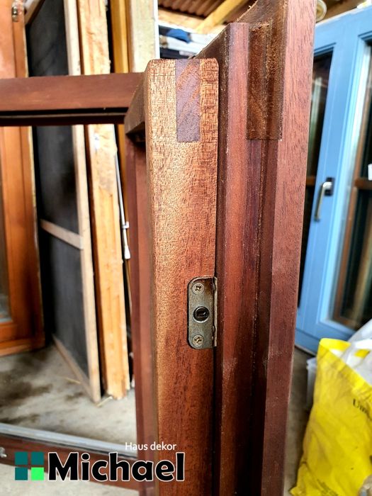 Fereastra lemn masiv,mahon,vintage 1978,Austria