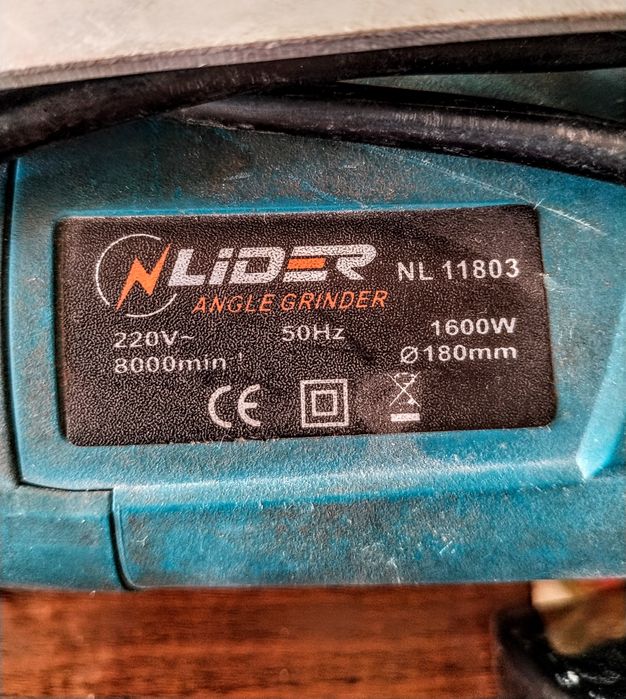УШМ, LIDER nl 11803, 1600w, 180mm.