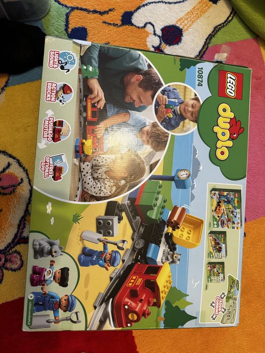 LEGO DUPLO 10874 Steam Train -Tren cu aburi– complet, cu cutie originală