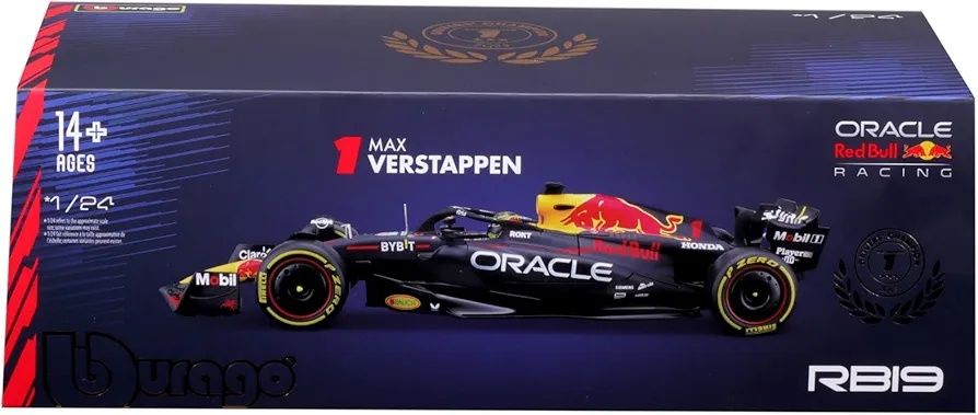 Bburago - модел на кола 1:24 - Oracle Red Bull Racing RB18 ( с каска )