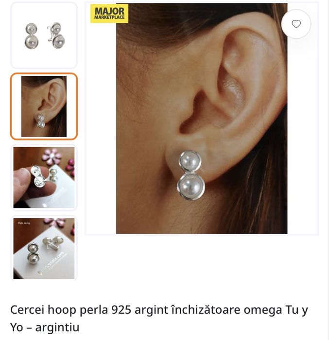 Vand cercei de argint 925 noi