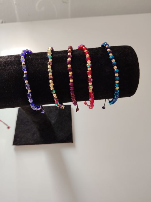 Bratari cu bile de argint și argint suflat cu aur de 14 k