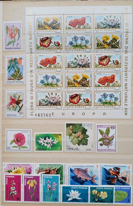 Vând serii de timbre și colite nestampilate