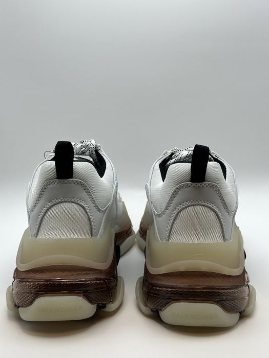 Balenciaga Triple S White/Black Sole Sneakers