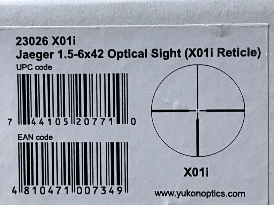 Нова оптика YUKON Jaeger 1.5-6x42 X01i