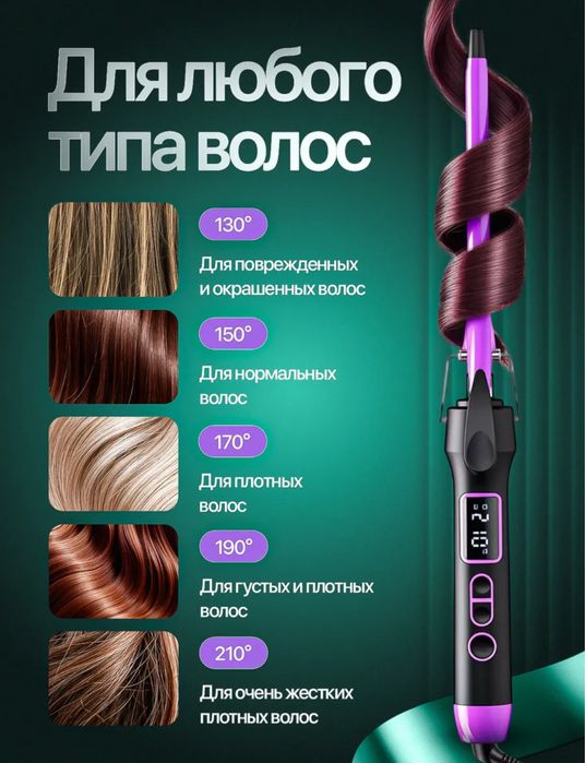 Афро Плойка 9мм керамическое покрытие