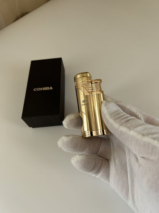 Cohiba запалка за пури с двоен пламък и пънч