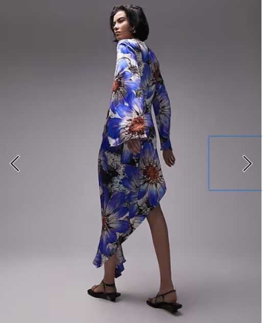 Rochita albastru aprins asimetrica