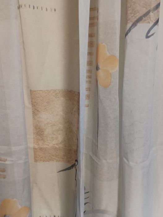 Перде,светло синьо на шарки