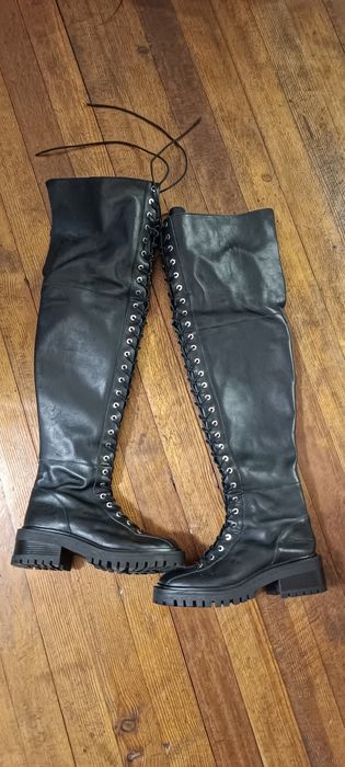 Ботуши/Чизми/Кубинки Zara- Зара 37 номер естествена кожа