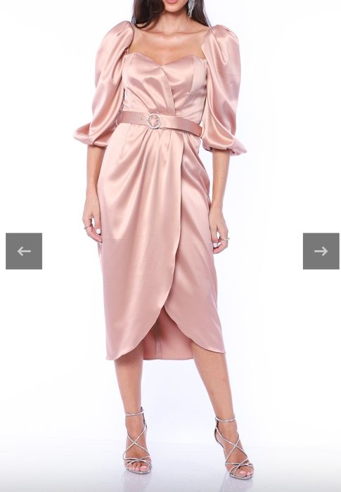 Rochie saten lungime midi