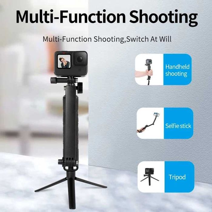 Brat pliabil selfie stick trepied suport filmare GoPro 8 9 10 11 12 13
