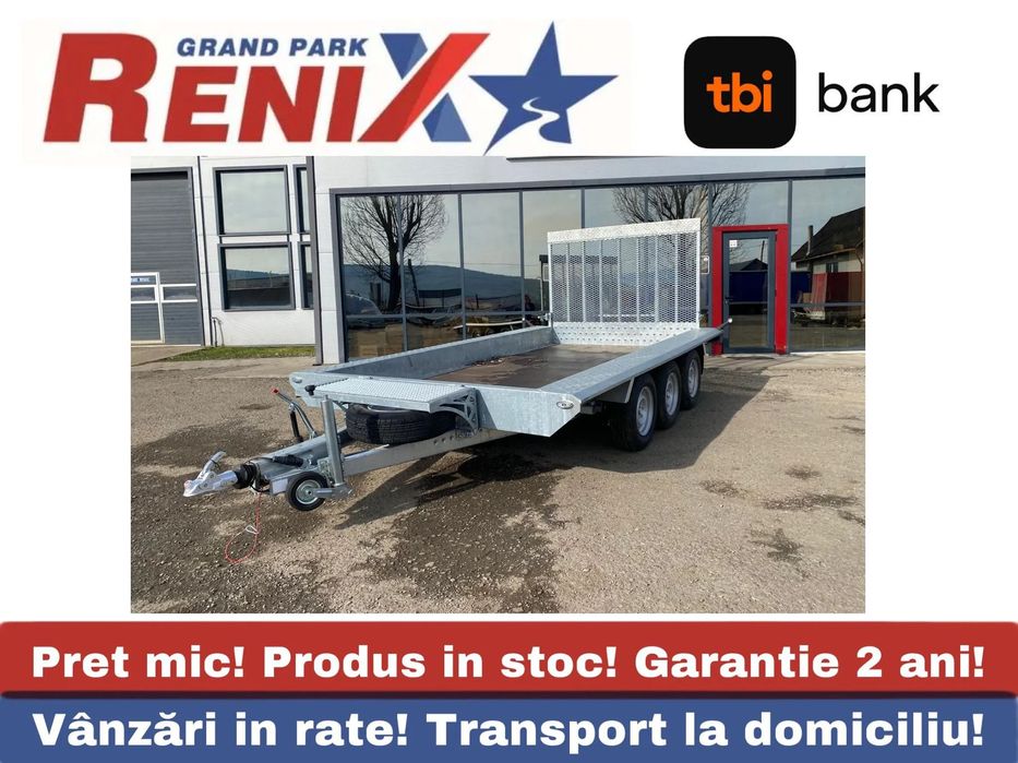 Niewiadow Remorca auto transport utilaje, 3 axe, sistem de franare, 3500kg, NIEWIADOW KOPARKA  390/185/20 Niewiadow Koparka 400/185/20