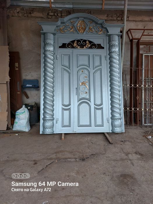 Темир эшик дарвоза панжаралар ва акфа ойна эшиклар ясаймиз