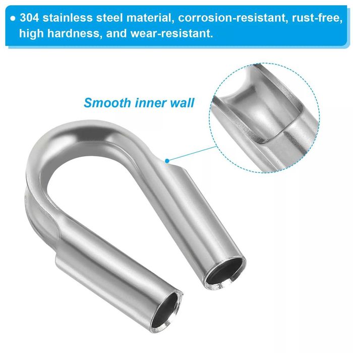 Bucla din inox pentru cablu troliu