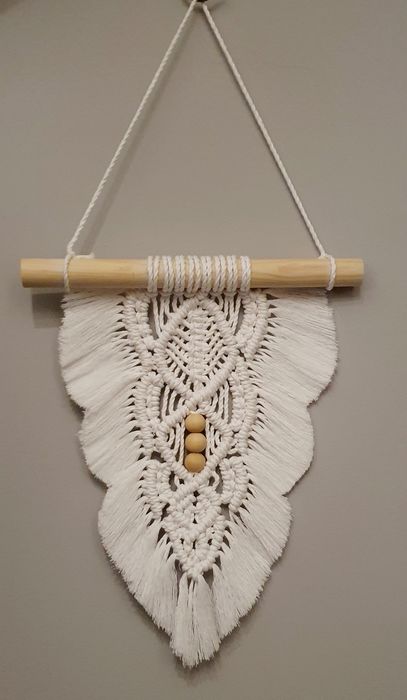 Macrame frunza 30 cm x 25 cm