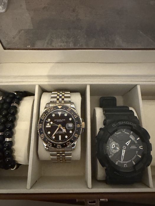 Ceas Stuhrling 3965.3 Aquadiver GM + G-Shock GA-110-1A