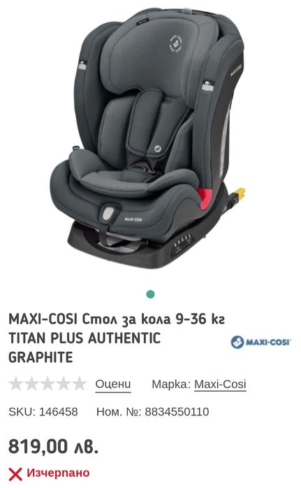 Столче за кола с изофикс