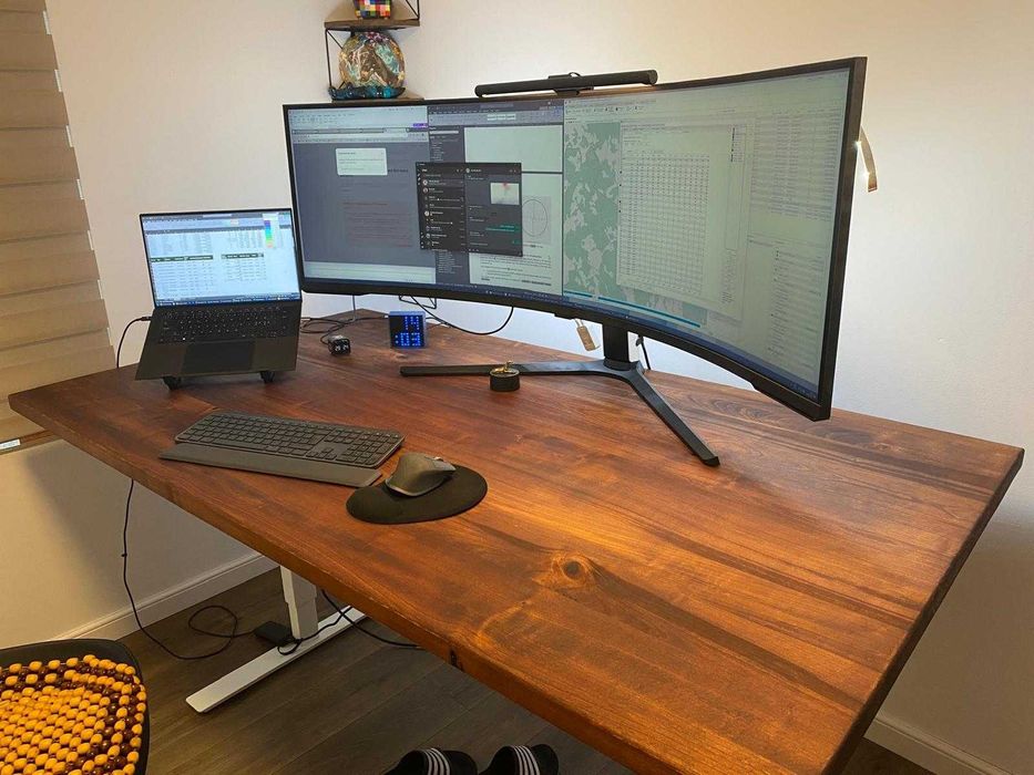 Blat din lemn masiv de cires – 180 × 100 × 4 cm