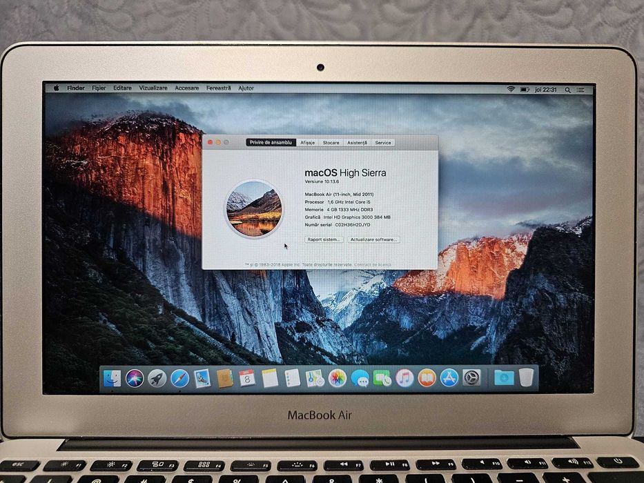 MacBook Air 11” 2011 – Intel i5-4GB Ram-Ssd 128Gb